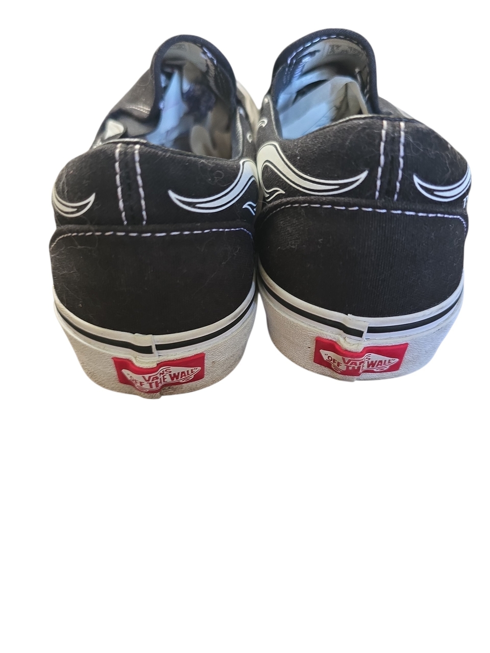 Vans Black & White Classic Slip-On Sneakers - Picture 3 of 3